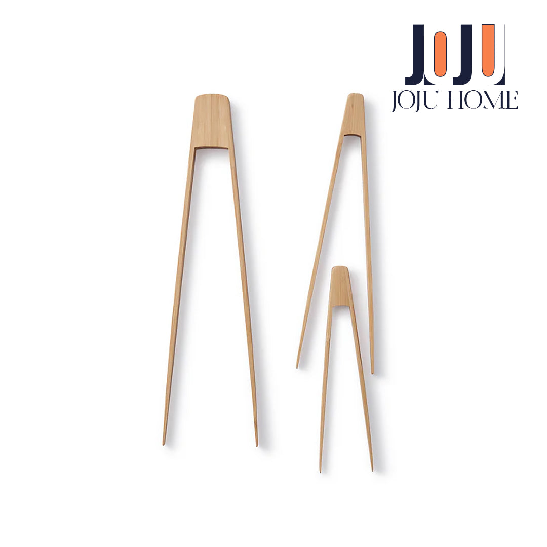 JoJu Home - Bamboo Tongs Set (Large, Small and Tiny)